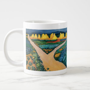 Grönsakfält av August Macke, Vintage Fine Art Jumbo Mugg