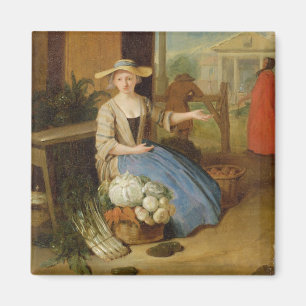 Grönsaksäljare, Covent trädgård, c.1726 (olja Magnet