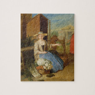 Grönsaksäljare, Covent trädgård, c.1726 (olja Pussel