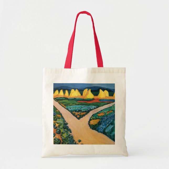 Grönsaksgårdar av August Macke, Vintage Fine Art Tygkasse (Framsidan)