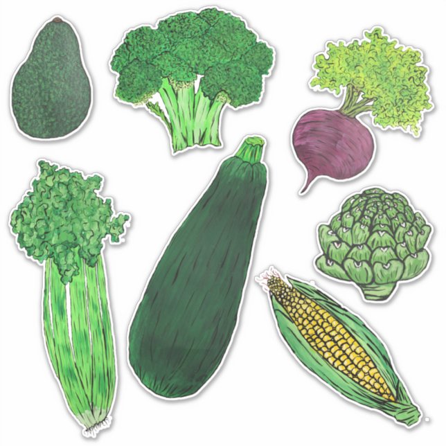Grönsaksgrupp #1 klistermärken (Framsida)