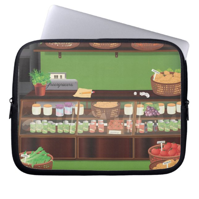 Grönsakshandel Laptop Sleeve (Framsidan)