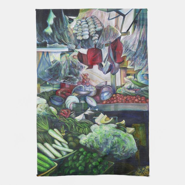 Grönsaksliknande Klubb möts här Kökshandduk (Vertikal)