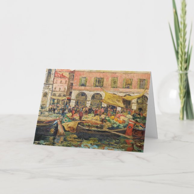 Grönsaksmarknaden, Venedig | Louis Abel-Truchet Kort (Framsida)