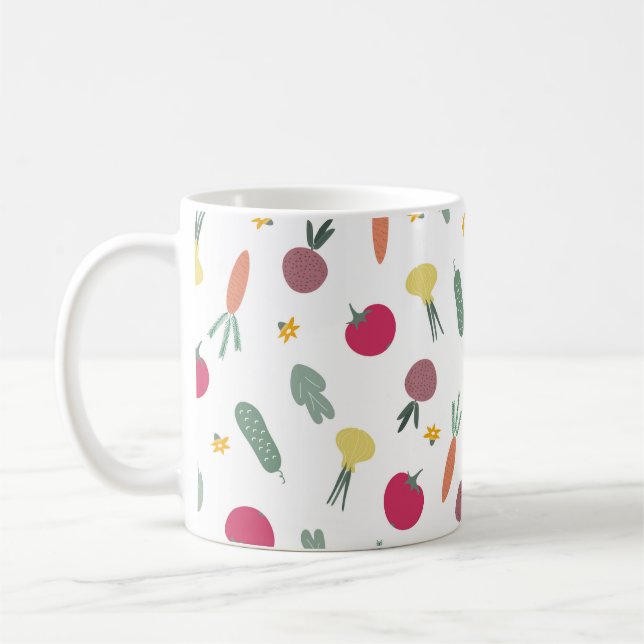 grönsaksmönster kaffemugg (Vänster)