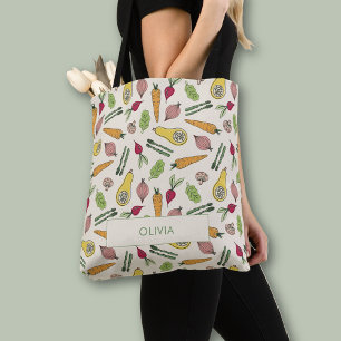 Grönsaksodling Lokalt Odlad Lantbruknares Marknad Tygkasse