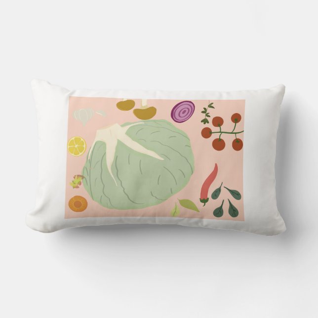 Grönsakspresentation Lumbarkudde (Framsida)
