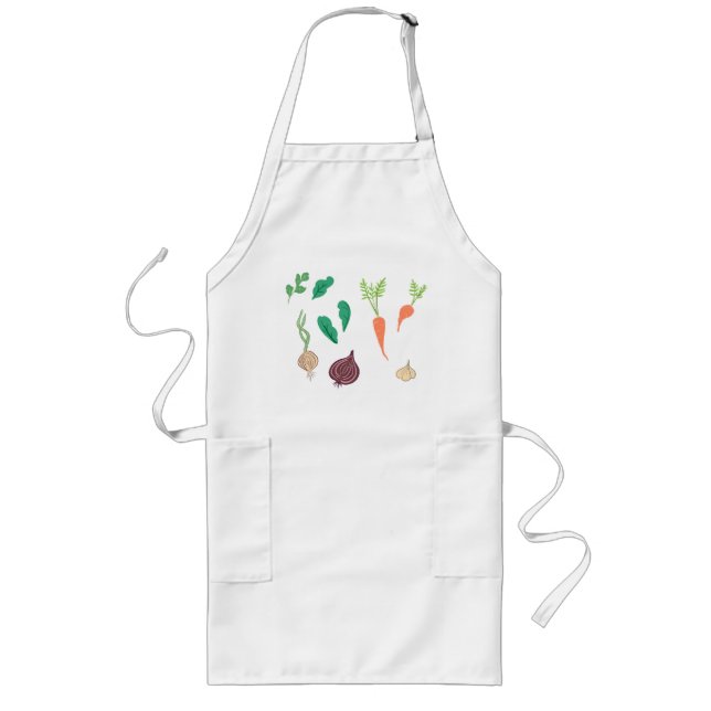 Grönsakssköte Apron Långt Förkläde (Framsidan)