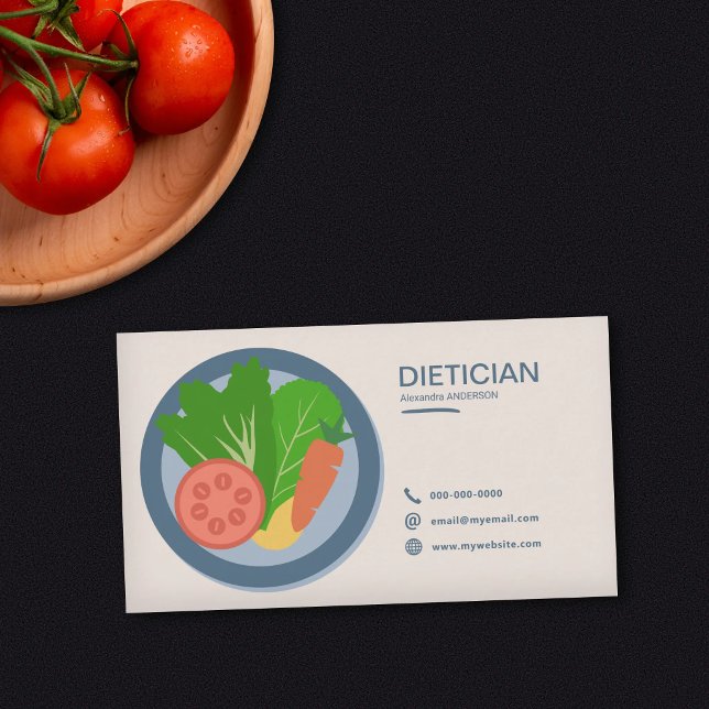 Grönsakstallrik - Dietist Visitkort (Vegetable Plate - Dietitian Business Card)