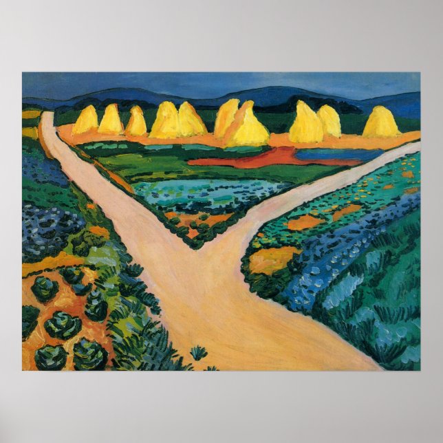 Grönsakstäppor av August Macke, Vintage Finkonst Poster (Framsidan)