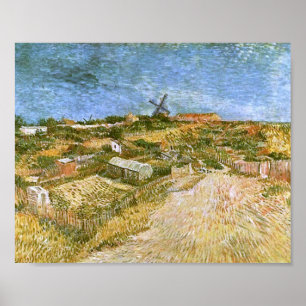 Grönsaksträdgårdar i Montmartre Van Gogh Fine Art Poster