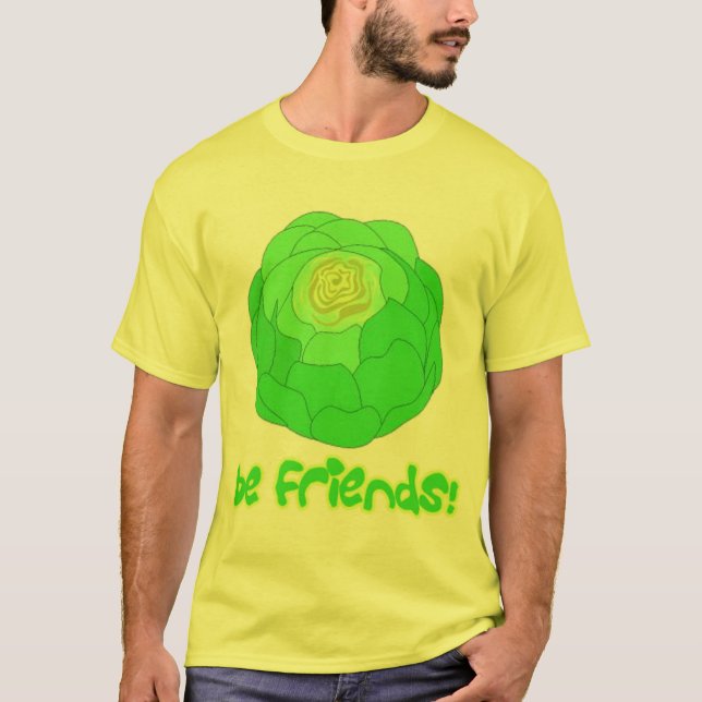 grönsallat är vänner t shirt (Framsida)