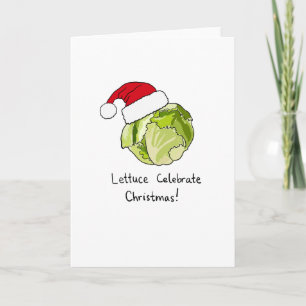Grönsallat firar jul! Helgdagkort Helgkort