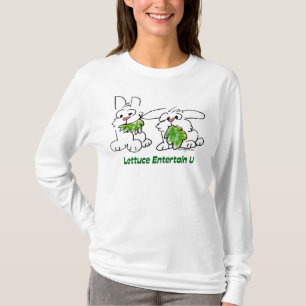 Grönsallat underhåller U-tecknadkaniner Tee Shirt