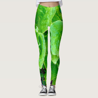 Grönsallatdamasker Leggings