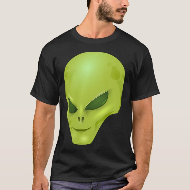 Grönsint utomjording t shirt (Framsida)