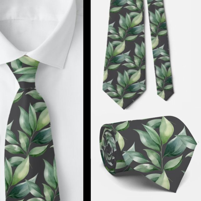 Grönska blad Grön Natur Botanisk Ledig Slips (Skapare uppladdad)