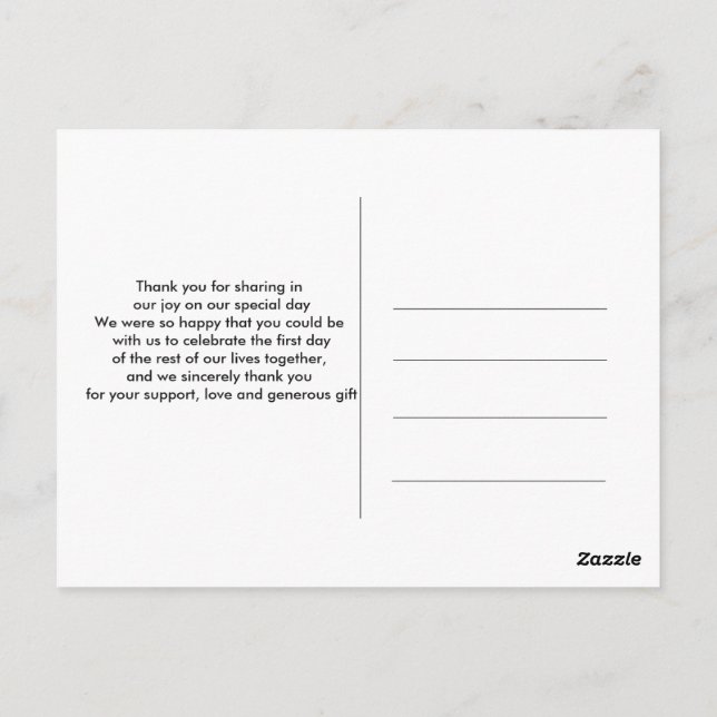 Grönska Blommig Guld Folie Blad Tack tack Vykort (Baksida)