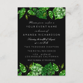 Grönska Cali Glitter Woodland Ivy Löv Svart Lyx Inbjudningar