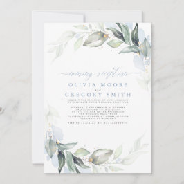 Grönska Dammig Blå Elegant Kvällsmottagning Inbjudningar