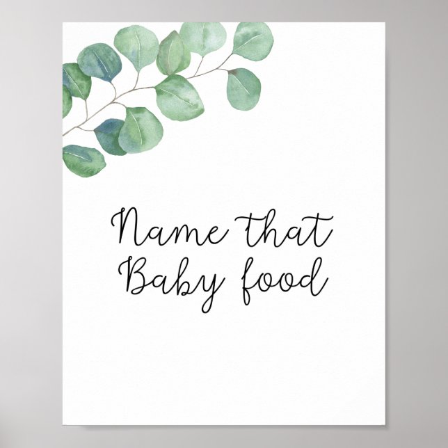 Grönska - döp den där babyspyfoodaffischen poster (Framsidan)