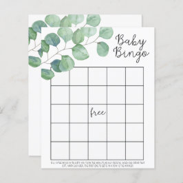 Grönska Eukalyptus - Baby shower bingo spel
