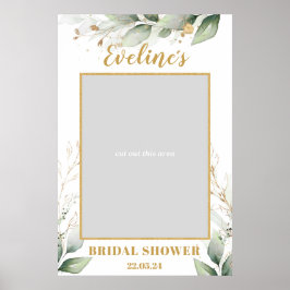 Grönska Eukalyptus boho bröllopsdusch fotoprop Poster
