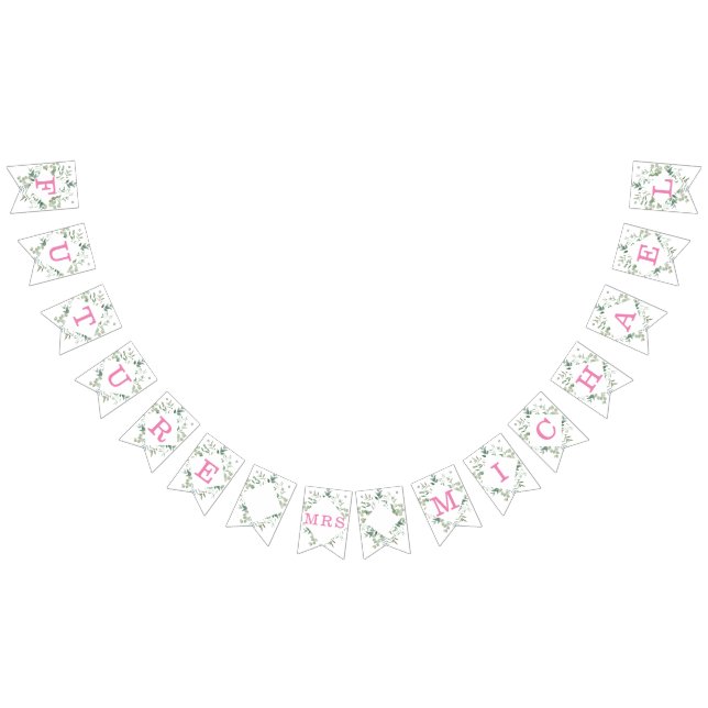 Grönska Eukalyptus Botanisk Anpassad Bröllopsfest Vimplar (Alla)