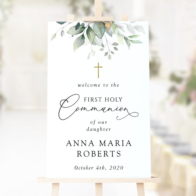 Grönska, Eukalyptus, Första nattvarden välkommen Poster (Skapare uppladdad)