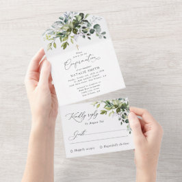 Grönska, Eukalyptusblad, Boho, Konfirmation