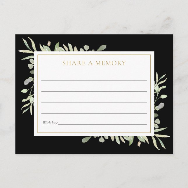 Grönska Firande av liv Dölj ett minneskort Vykort (Framsida)