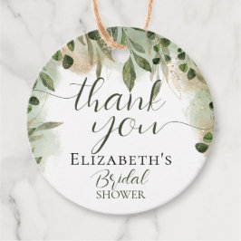 Grönska Grönt Guld Script Kalligrafi Tack Gåvor Etiketter