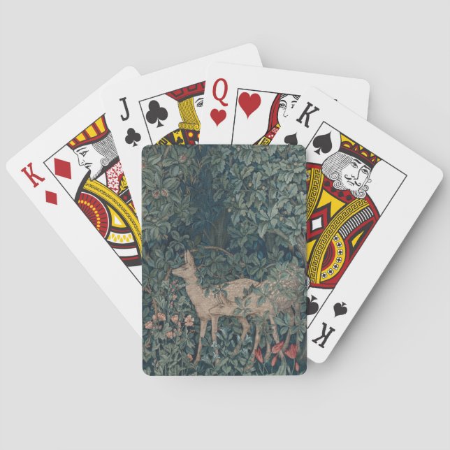 Grönska, Henry Dearles viktoriansk gobeläng Casinokort (Baksidan)
