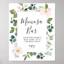 grönska och rosafärgad bröllopsdusch mimosa bardis