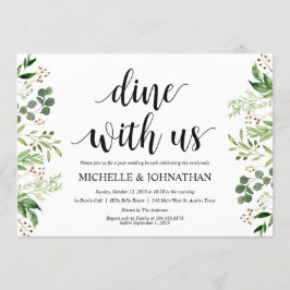 Grönska postar kortet för bröllopfrunchinbjudan inbjudningar