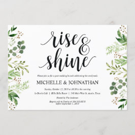 Grönska postar kortet för bröllopfrunchinbjudan inbjudningar