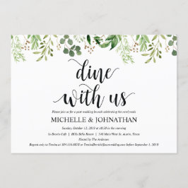 Grönska postar kortet för bröllopfrunchinbjudan inbjudningar