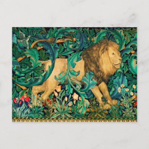 GRÖNSKA,SKOGSDJUR LION Blommig Vykort