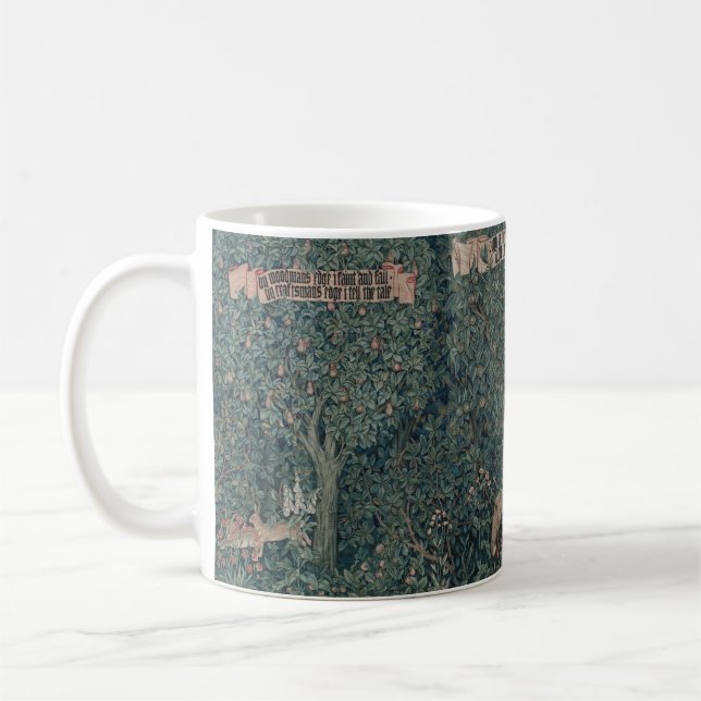Grönska, viktoriansk era gobeläng av Henry Dearle Kaffemugg (Vänster)