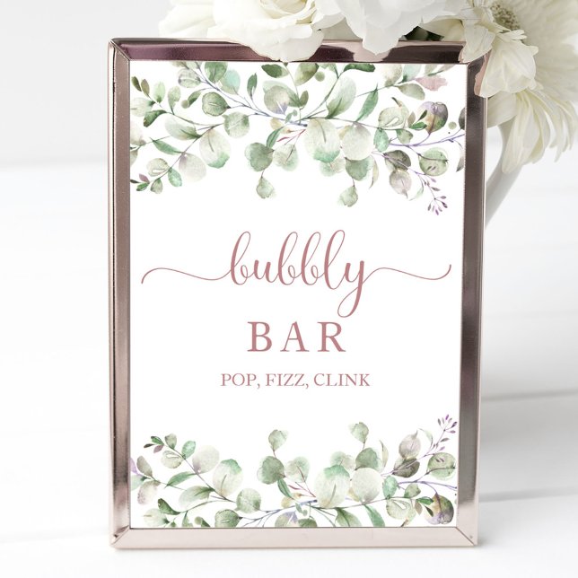 Grönska Watercolor Bubbly Bar Pop Fizz Clink Skylt (Skapare uppladdad)