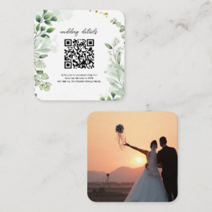Grönskande QR-kod Foto RSVP Inkludering Inbjudan