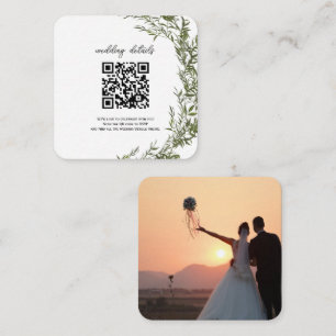 Grönskande QR-kod Foto RSVP Inkludering Inbjudan