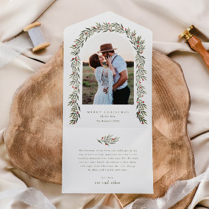 Grönskande välvd elegant julfirande fotografi