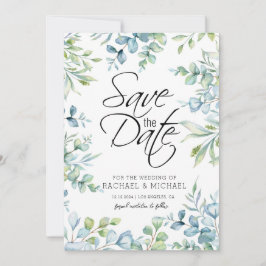 Grönskande Vattenfärg Spara Datum Mall