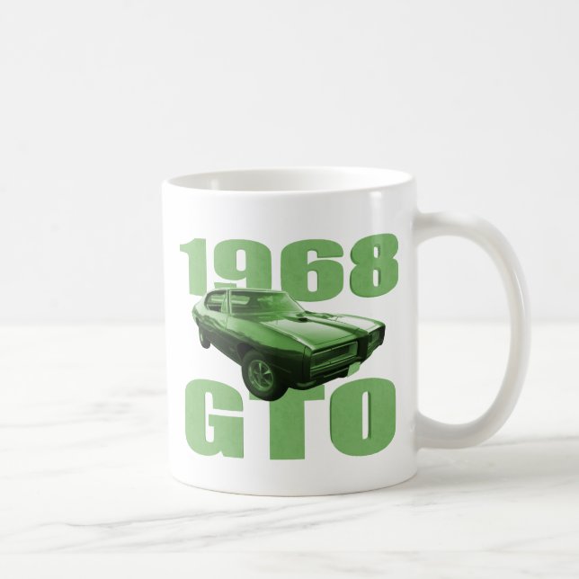 Grönt 1968 för Pontiac GTO muskelbil Kaffemugg (Höger)