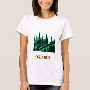 Grönt 1986 för Oxford England byggnadspiraler T-shirt