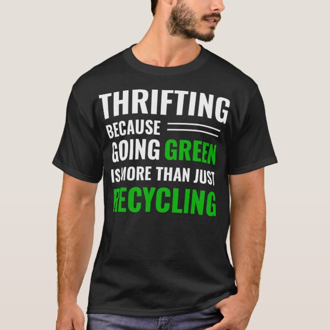 Grönt _19 för dragning av återvinningslinjen  t shirt (Framsida)