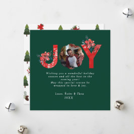 Grönt 1 Photo Joy Simple Anpassningsbar jul Julkort