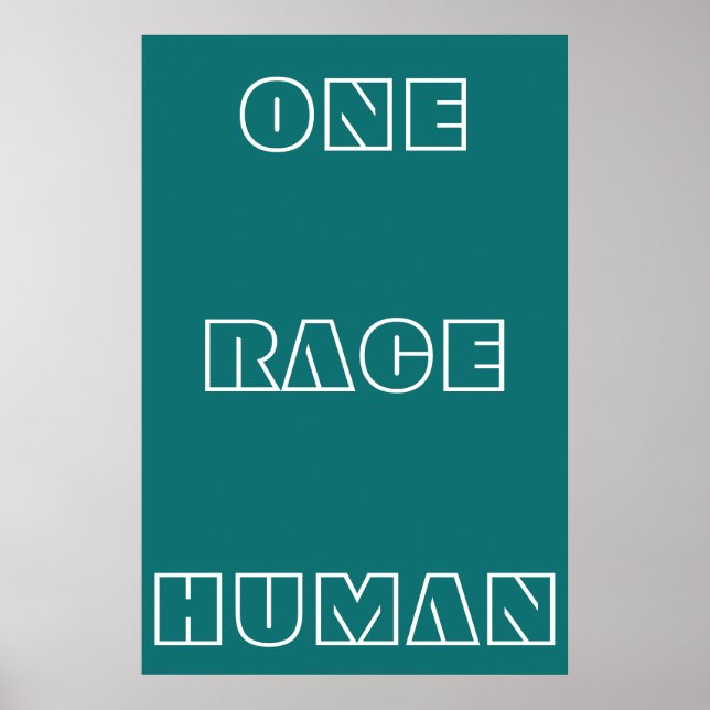 Grönt 1 Tävling Human Quote Text Poster (Framsidan)