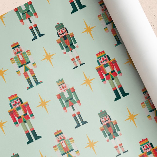 Grönt 2000 Retro Nutcracker - jul Presentpapper (Skapare uppladdad)